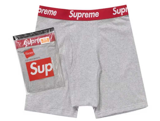 SUPREME BOXERS GRIS JASPEADO