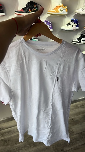 ALL SAINTS BASIC T SHIRT WHITE BLACK