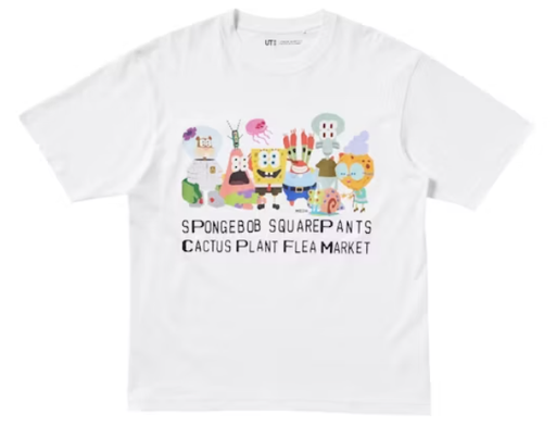 UNIQLO X CPFM SPONGE BOB SQUAREPANTS T SHIRT WHITE ALL CHARACTERS