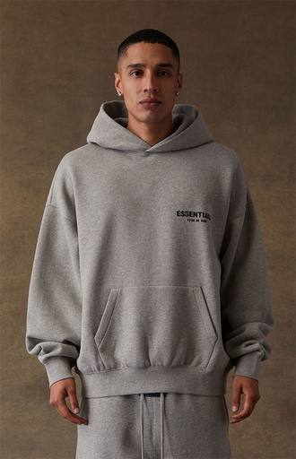 FEAR OF GOD ESSENTIALS HOODIE GREY DARK OATMEAL FW22